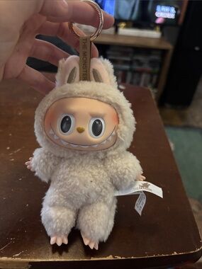The Monsters Cream Plush Keychain - Cute Fuzzy Character Accessory